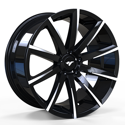 24X10 inch black machine face wheel rim