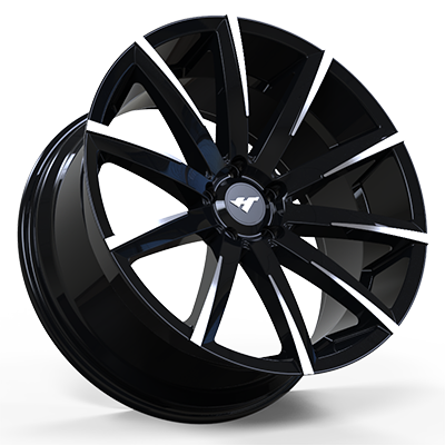 26X10 inch Black Machine Face wheel rim