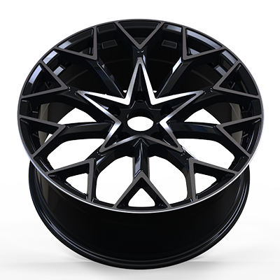 18X8.0 inch black machine face wheel rim