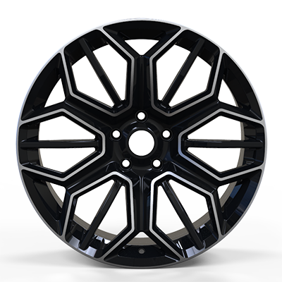 19X8.5 inch black machine face wheel rim