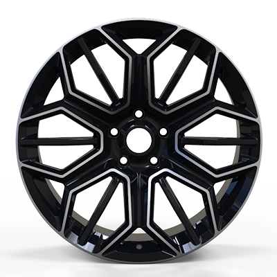 18X8.0 inch black machine face wheel rim