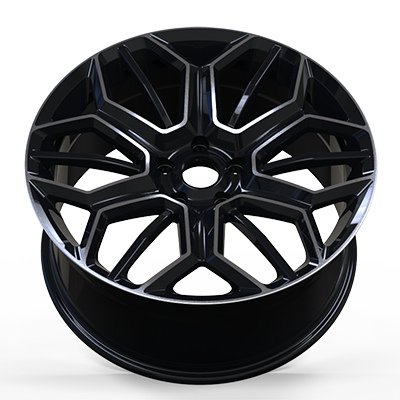 18X8.0 inch black machine face wheel rim