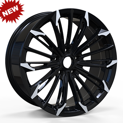 19X8.5 inch black machine face wheel rim