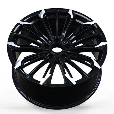 18X8.0 inch black machine face wheel rim