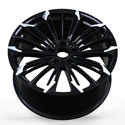 19X8.5 inch black machine face wheel rim