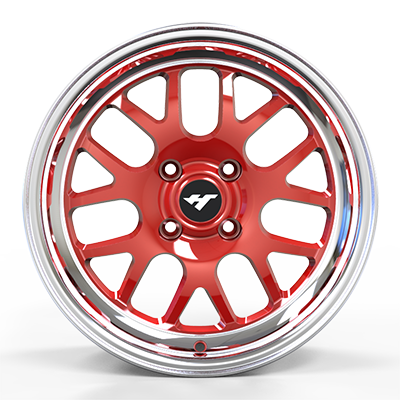 15X7.0 inch red & mirror wheel rim