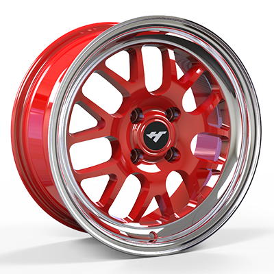 15X7.0 inch red & mirror wheel rim