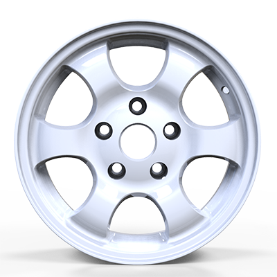 14X6.0 inch white wheel rim