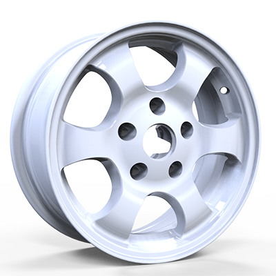 14X6.0 inch white wheel rim