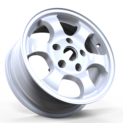 14X6.0 inch white wheel rim