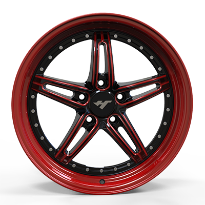 17X7.5 inch black & red wheel rim