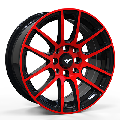 15X7.0 inch 4X114.3 red face wheel rim