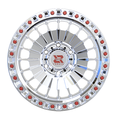 18X8.0 inch chrome & red forged and custom wheel rim