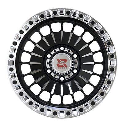 17X8.0 inch Black Machine Lid forged and custom wheel rim