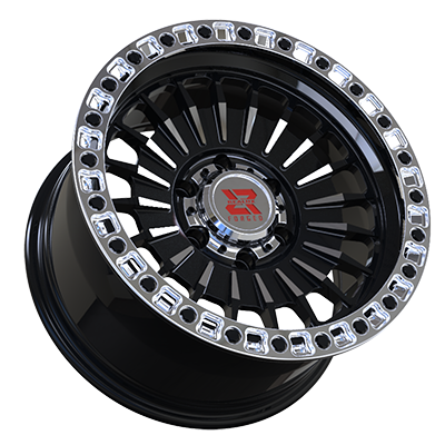 17X8.0 inch Black Machine Lip forged and custom wheel rim