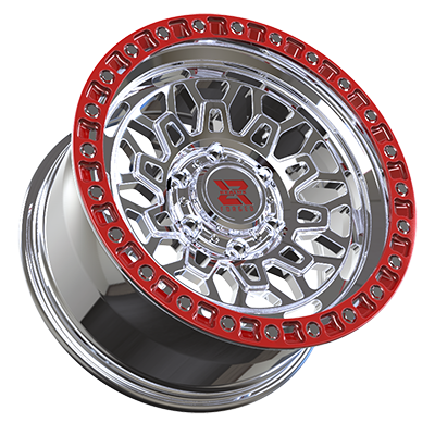 17X8.5 inch Chrome & Red forged and custom wheel rim