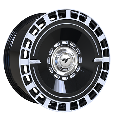 17X8.0 inch Black&White forged and custom wheel rim