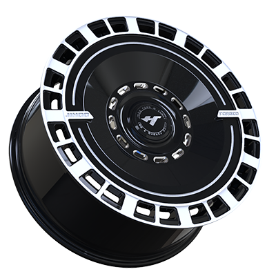17X8.0 inch Black&White forged and custom wheel rim