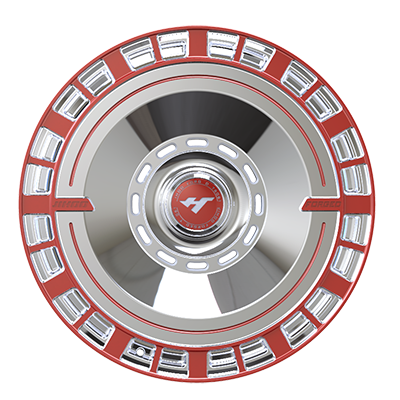18X8.5 inch Chrome & Red forged and custom wheel rim
