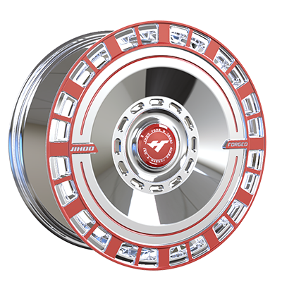 18X8.5 inch Chrome & Red forged and custom wheel rim