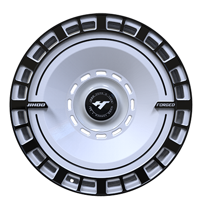 17X8.5 inch White & Black forged and custom wheel rim