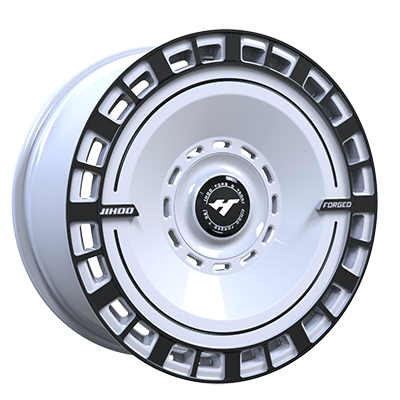 17X8.5 inch 5x127 White & Black auto wheel rim