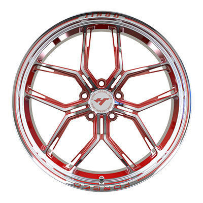 18X8.5 inch Chrome & Red forged and custom wheel rim