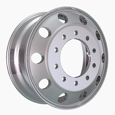 22.5X8.25 inch silver truck wheel rim
