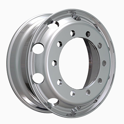 22.5X8.25 inch silver truck wheel rim